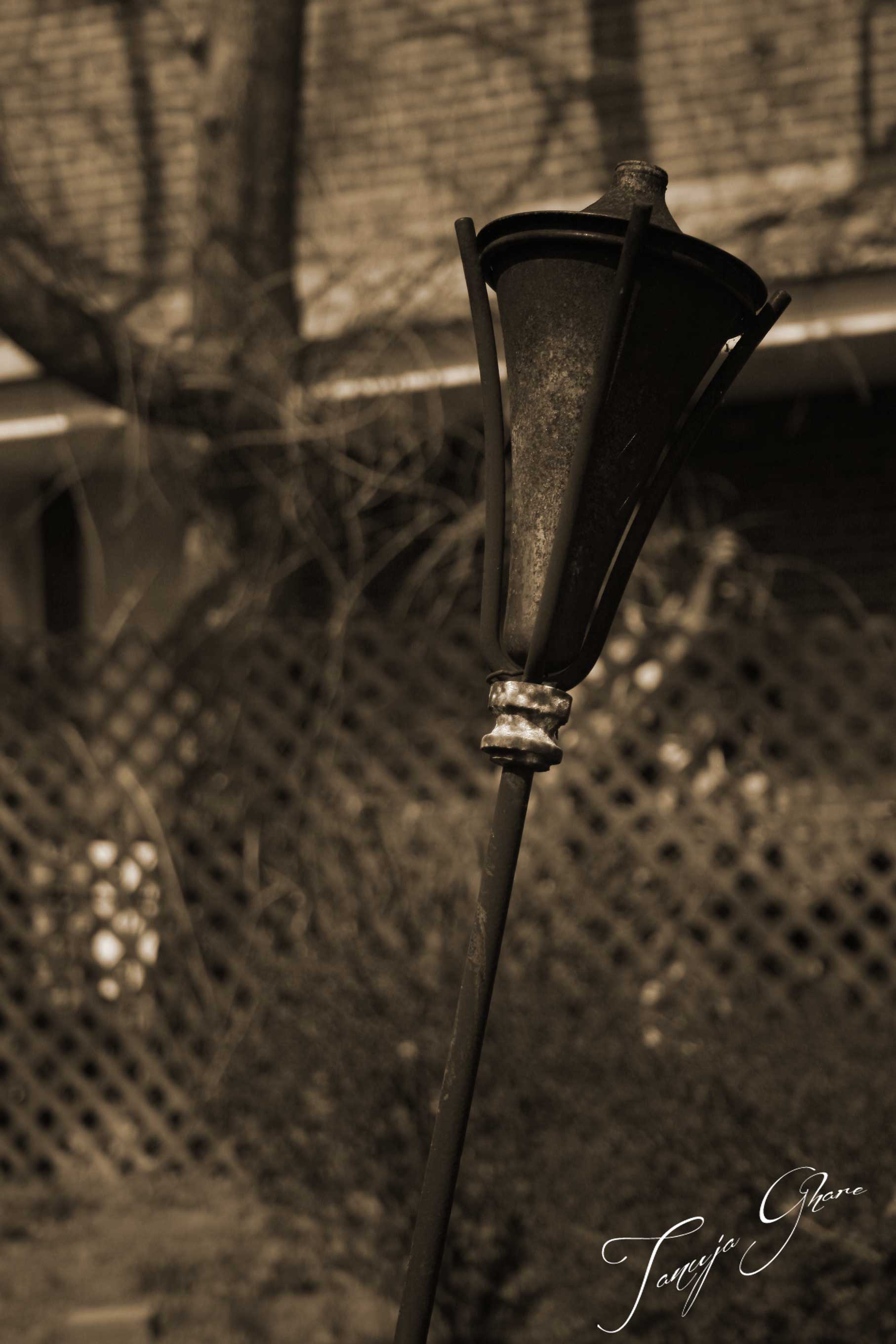 Antique lamp post